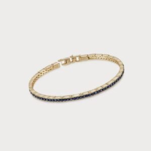Gold blue sapphire bracelet - Image 1